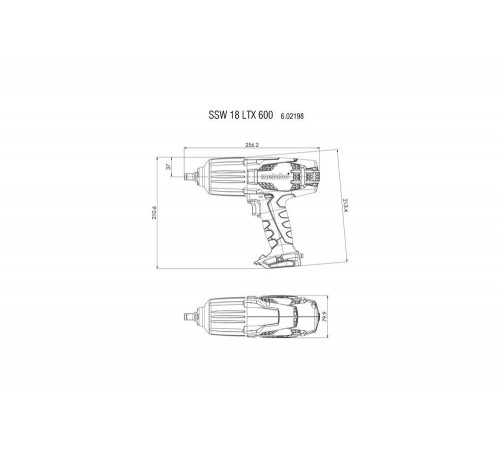 Аккумуляторный ударный гайковерт Metabo SSW 18 LTX 600 602198650 Аккумуляторный ударный гайковерт Metabo SSW 18 LTX 600 602198650