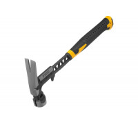 Цельнокованый строительный молоток  Denzel 450 г, боек с магнитом, двухкомпонентная обрезиненная рукоятка 10468