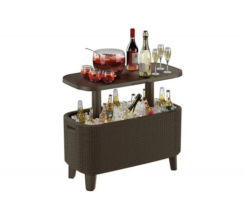 Столик Keter Bevy Bar Large Cool Bar коричневый 246857 Столик Keter Bevy Bar Large Cool Bar коричневый 246857