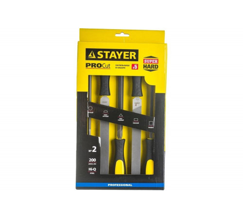 Набор напильников №2, 200 мм STAYER 1682-20-H5_z01 Набор напильников №2, 200 мм STAYER 1682-20-H5_z01