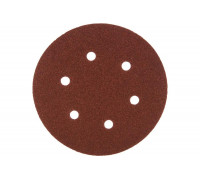 Круг шлифовальный на липучке, по дереву и металлу (6 отверстий, 150 мм, P60, 5 шт.) ELITECH 1820.098800