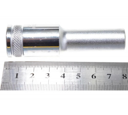 KRAFTOOL 1/2", 10 мм, Cr-V сталь, хромированная, торцовая головка удлиненная 27807-10_z01