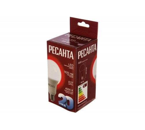 Светодиодная лампа Ресанта  LL-R-A80-20W-230-4K-E27