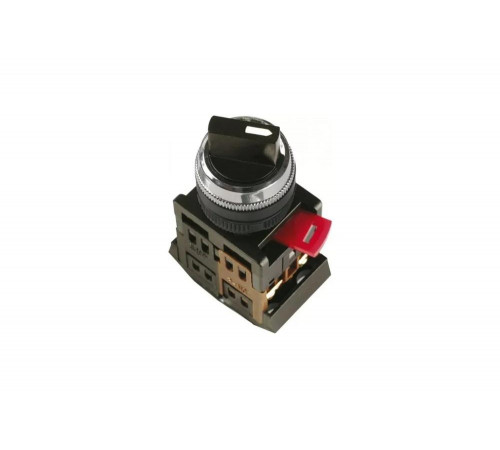 Переключатель IEK AC-22 на 2 положения, черный, I-O, 1з+1p, ИЭК BSW10-AC-2-K02