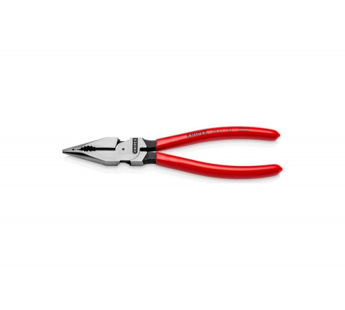 Комбинированные остроконечные плоскогубцы KNIPEX с удлинёнными губками, длина 185 мм, обливные ручки KN-0821185 Комбинированные остроконечные плоскогубцы KNIPEX с удлинёнными губками, длина 185 мм, обливные ручки KN-0821185
