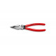 Комбинированные остроконечные плоскогубцы KNIPEX с удлинёнными губками, длина 185 мм, обливные ручки KN-0821185
