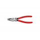 Комбинированные остроконечные плоскогубцы KNIPEX с удлинёнными губками, длина 185 мм, обливные ручки KN-0821185