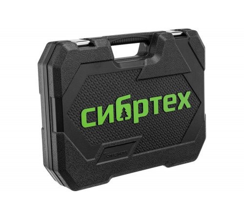 Набор инструментов СИБРТЕХ 1/2", 1/4", пластиковый кейс 76 предметов 13394 Набор инструментов СИБРТЕХ 1/2", 1/4", пластиковый кейс 76 предметов 13394