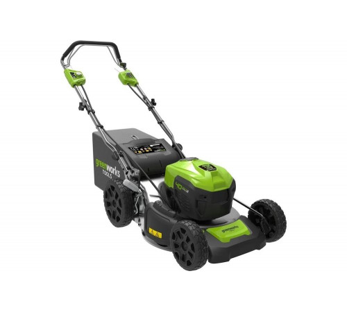 Бесщеточная самоходная аккумуляторная газонокосилка Greenworks GD40LM46SP 40 В, с 1 АКБ 4 А*ч и ЗУ 2506807UB Бесщеточная самоходная аккумуляторная газонокосилка Greenworks GD40LM46SP 40 В, с 1 АКБ 4 А*ч и ЗУ 2506807UB
