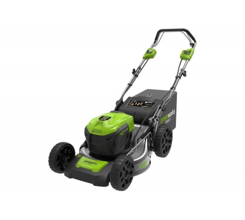 Бесщеточная самоходная аккумуляторная газонокосилка Greenworks GD40LM46SP 40 В, с 1 АКБ 4 А*ч и ЗУ 2506807UB Бесщеточная самоходная аккумуляторная газонокосилка Greenworks GD40LM46SP 40 В, с 1 АКБ 4 А*ч и ЗУ 2506807UB