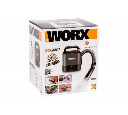 Мощный и переносной пылесос WORX WX030 с аккумулятором