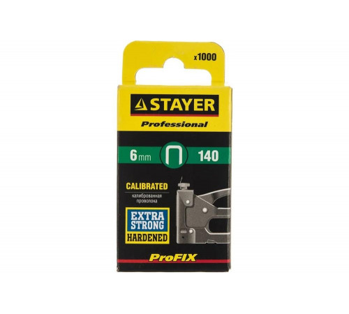 STAYER скобы тип 140, 6 мм, скобы особотвердые 31610-06 PROFESSIONAL