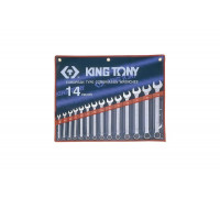 Набор комбинированных ключей KING TONY 5/16"-1-1/4" 14 предметов 1214SR
