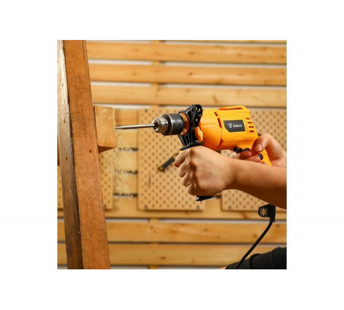Ударная сетевая дрель DEKO DKID600W + набор инструментов 92 предмета 063-4157