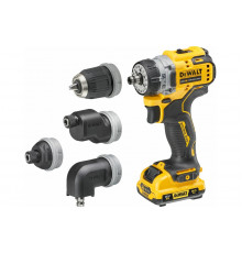 Дрель-шуруповерт Dewalt 12 В XR с набором из 4-х насадок DCD703L2T-QW