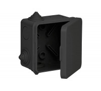 Распаячная коробка IEK км41238 80x80x50мм о/к ip54 7 вв. черная UKO31-080-080-050-K02-54