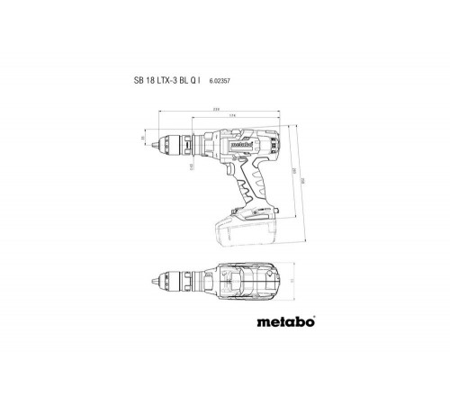 Аккумуляторная ударная дрель-шуруповерт Metabo SB 18 LTX-3 BL Q I 602357840 Аккумуляторная ударная дрель-шуруповерт Metabo SB 18 LTX-3 BL Q I 602357840