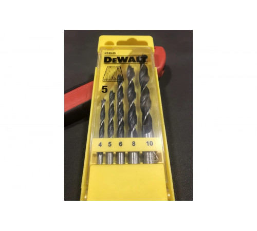 Набор сверл по дереву 5 шт. (D 4; 5; 6; 8; 10 мм) DEWALT 4535
