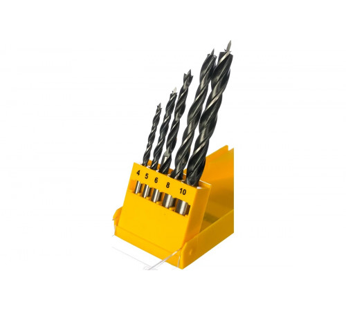 Набор сверл по дереву 5 шт. (D 4; 5; 6; 8; 10 мм) DEWALT 4535