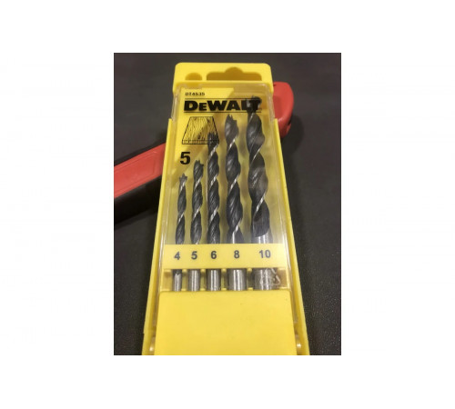 Набор сверл по дереву 5 шт. (D 4; 5; 6; 8; 10 мм) DEWALT 4535