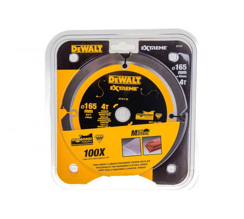 Диск пильный по фиброцементу (165x20 мм; 4T) DEWALT DT1471-QZ