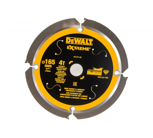 Диск пильный по фиброцементу (165x20 мм; 4T) DEWALT DT1471-QZ