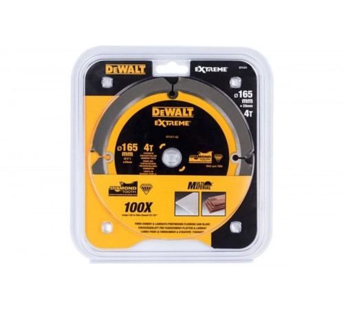 Диск пильный по фиброцементу (165x20 мм; 4T) DEWALT DT1471-QZ