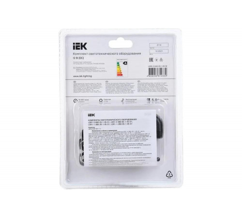 Комплект светодиодной подсветки "сделай сам" IEK (лента led 5м lsr-2835w60-4,8-ip20-12в + драйвер + выключатель) LSR1-2-060-20-1-05-S1 Комплект светодиодной подсветки "сделай сам" IEK (лента led 5м lsr-2835w60-4,8-ip20-12в + драйвер + выключатель) LSR1-2-060-20-1-05-S1