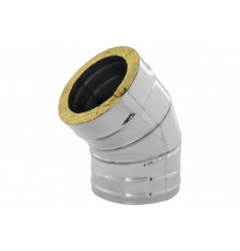 Сэндвич-колено FERRUM 135 градусов, 0.8 мм, оцинкованная сталь, ф120x200 f4143