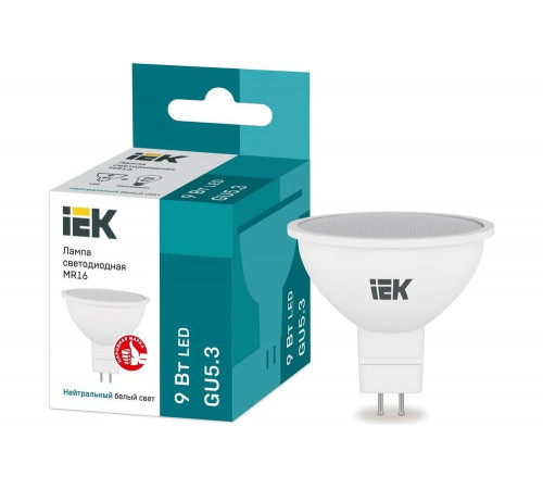 Яркая и энергоэффективная лампа IEK с цоколем GU5 Яркая и энергоэффективная лампа IEK с цоколем GU5