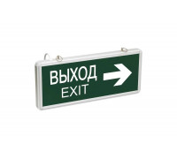 Аварийный светодиодный светильник IEK ССА, 1004, "ВЫХОД-EXIT", стрелка двухсторонняя, 3Вт, ИЭК LSSA0-1004-003-K03