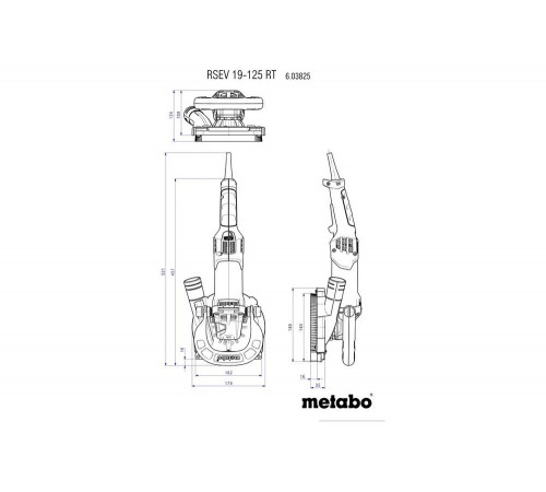 Эксцентриковая машина METABO RSEV 19-125 RT (603825710)