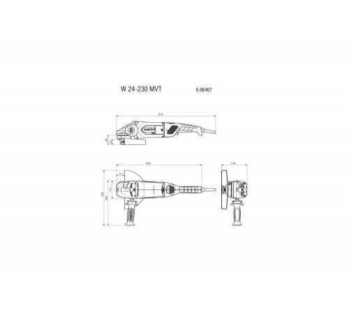 УШМ (болгарка) METABO W 24-230 MVT (606467000) УШМ (болгарка) METABO W 24-230 MVT (606467000)