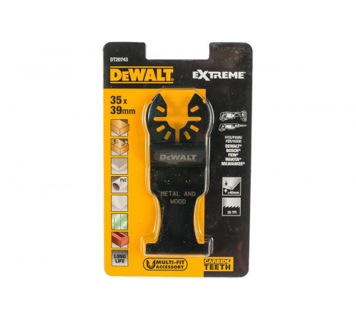 Насадка для мультитул, пилка BiM 35х39 мм DEWALT DT20743
