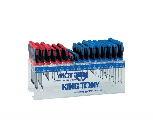Стенд со стандартными отвертками, серии 1421, 1422, 96 предметов KING TONY 31416MR