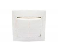 Выключатель IEK KVARTA 2кл ВС10-2-0-КБ-44 10А IP44 бел. KV-V20-10-44-K01