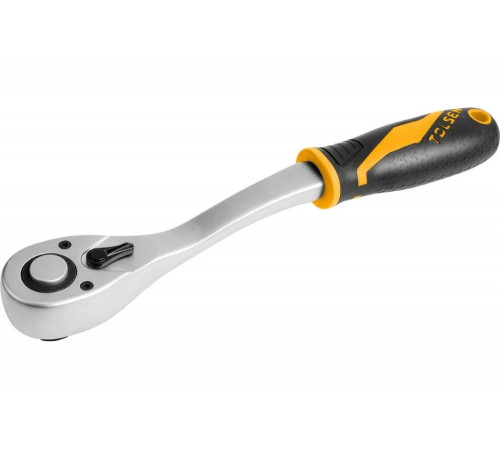 Трещотка TOLSEN GRIPro 3/8", 202 мм, 72 зубца, флажковая, с кнопкой TT16119 Трещотка TOLSEN GRIPro 3/8", 202 мм, 72 зубца, флажковая, с кнопкой TT16119
