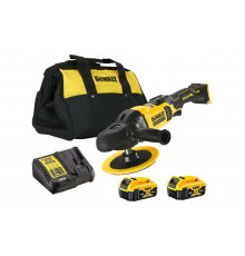Полировальная орбитальная машина Dewalt DCM849P2, 18В, 180мм, 2 Акб, ЗУ, сумка DCM849P2-QW