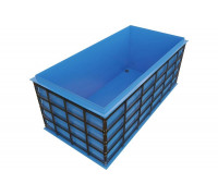 Прямоугольный наземный бассейн с металлокаркасом Экосети S8 2x2x1.5 м НПРБ2215S8