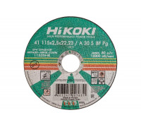 Круг отрезной 115x2.5x22 мм, A30S, тип 41 Hikoki RUH11525