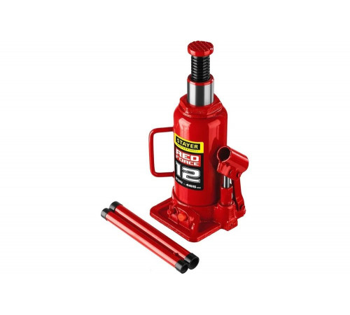 STAYER 12 т, 230-465 мм, домкрат бутылочный гидравлический RED FORCE 43160-12_z01 Professional STAYER 12 т, 230-465 мм, домкрат бутылочный гидравлический RED FORCE 43160-12_z01 Professional