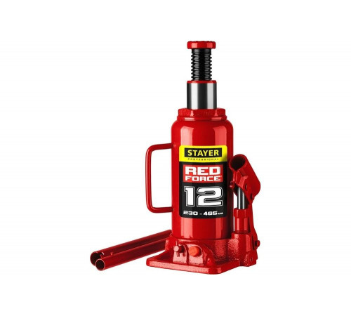STAYER 12 т, 230-465 мм, домкрат бутылочный гидравлический RED FORCE 43160-12_z01 Professional STAYER 12 т, 230-465 мм, домкрат бутылочный гидравлический RED FORCE 43160-12_z01 Professional