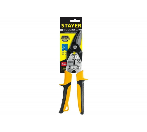 STAYER 250 мм, левые двухрычажные усиленные ножницы по металлу Hercules 2322_z01 Professional