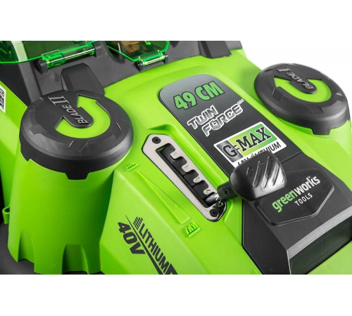 Аккумуляторная газонокосилка GreenWorks G40LM49DB TwinForce 2500207VB