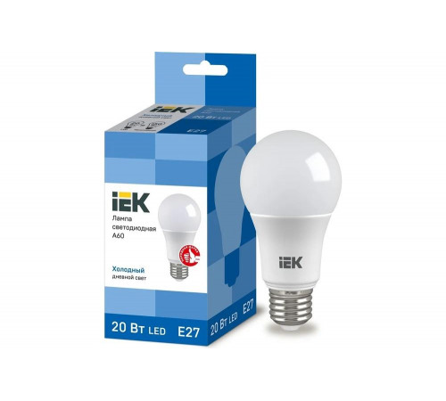 Лампа IEK LLE-A60-20-230-65-E27 - яркое освещение для вашего дома Лампа IEK LLE-A60-20-230-65-E27 - яркое освещение для вашего дома