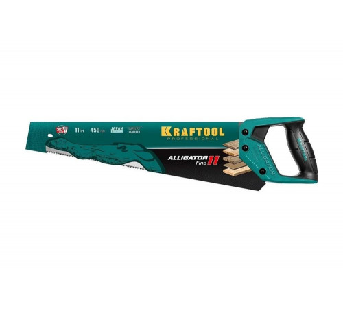 KRAFTOOL 11 TPI, 450 мм, ножовка для точного реза Alligator Fine 11 15203-45