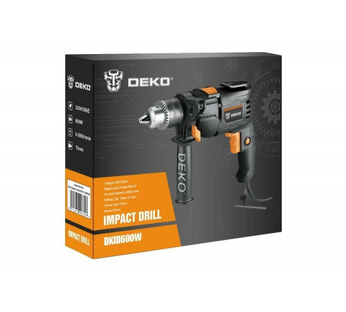 Ударная сетевая дрель DEKO DKID600W 063-4154 Ударная сетевая дрель DEKO DKID600W 063-4154