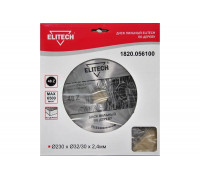 Диск пильный по дереву (230х32/30 мм; 2.4 мм; 48Z) Elitech 1820.056100