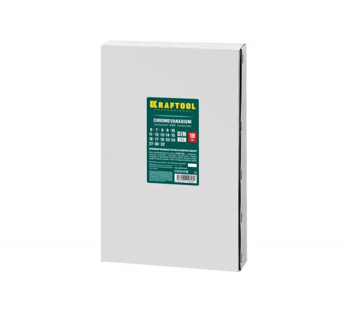 Набор комбинированных гаечных ключей KRAFTOOL 18 шт, 6 - 32 мм 27079-H18E
