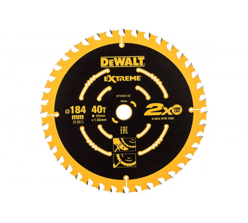Диск пильный по дереву (184х16 мм; Z40) DEWALT DT 10303
